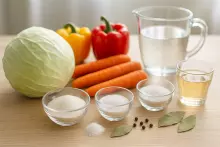 Ингредиенты для капусты на зиму