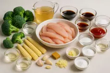 Ингредиенты для курицы с брокколи