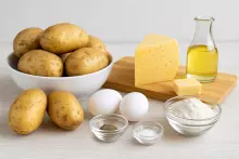 Ингредиенты для биточков из картофельного пюре