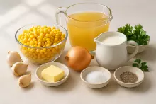 Ингредиенты для крем-супа из кукурузы
