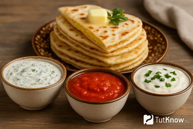 Соусы для костыбая: сметанный, томатный и чесночный