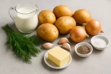 Ингредиенты для картофель со сливками
