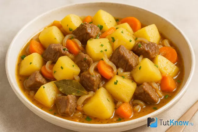Рецепт картошки по-татарски с мясом