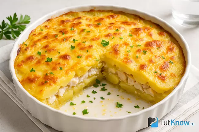 Рецепт картофельной запеканки с рыбой