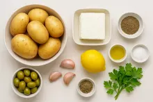 Ингредиенты для картофеля по-гречески