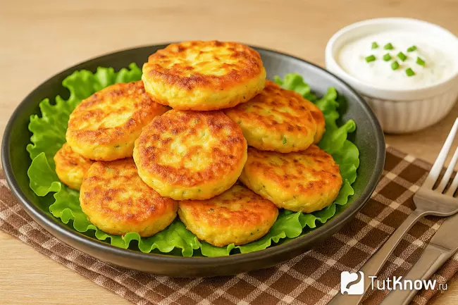 Рецепт картофельных котлет с кабачками