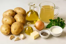Ингредиенты для супа из печёного картофеля