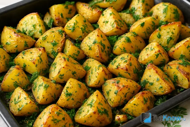 Рецепт картофеля по-армянски с зеленью