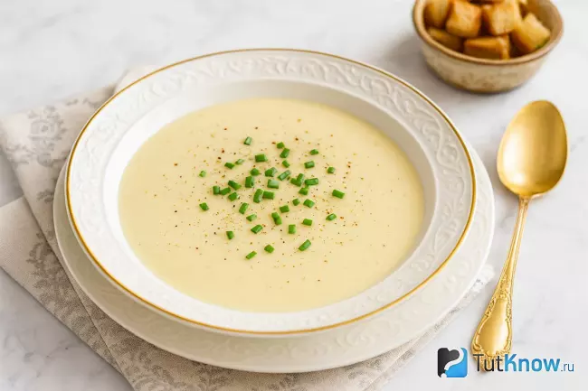 Рецепт крем-супа Вишисуаз из картофеля и лука