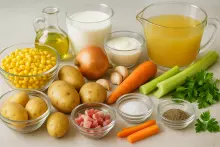 Ингредиенты для кукурузного чаудера