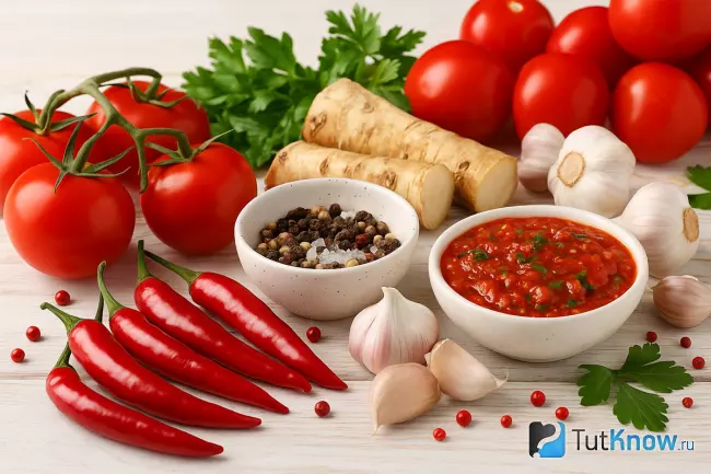 Ингредиенты для аджики