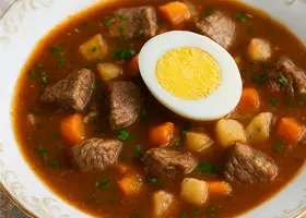 Фальшивый черепаховый суп из говяжьей головы