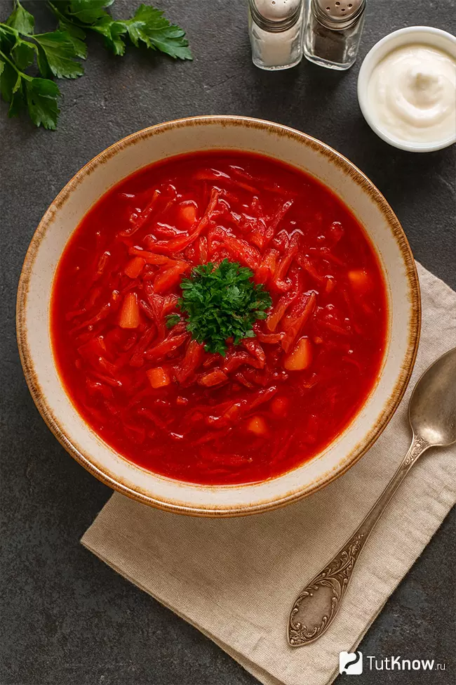 Вкусный постный борщ без мяса
