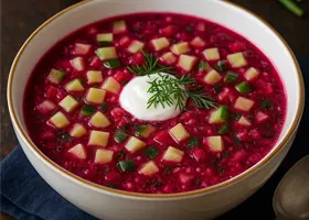Холодный свекольник с хреном и сметаной
