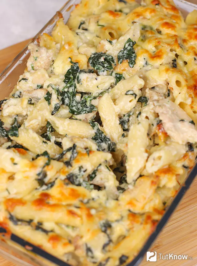 Рецепт вкусного Mac & Cheese в домашнем стиле со шпинатом