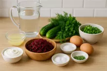 Ингредиенты для свекольника на воде