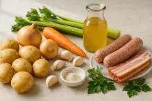 Ингредиенты для картофельного супа по-немецки