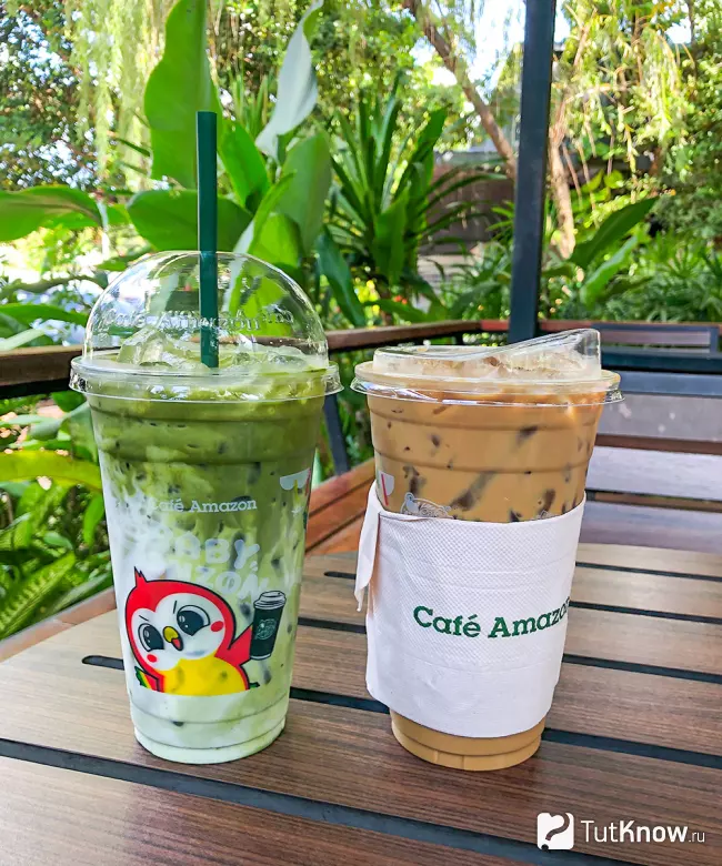 Рецепты Айс Матча Латте и Айс Еспрессо из Cafe Amazon, Таиланд