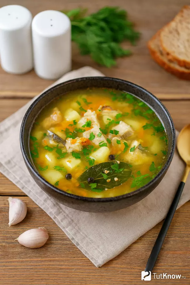 Рецепт супа из копчёной рыбы с картошкой