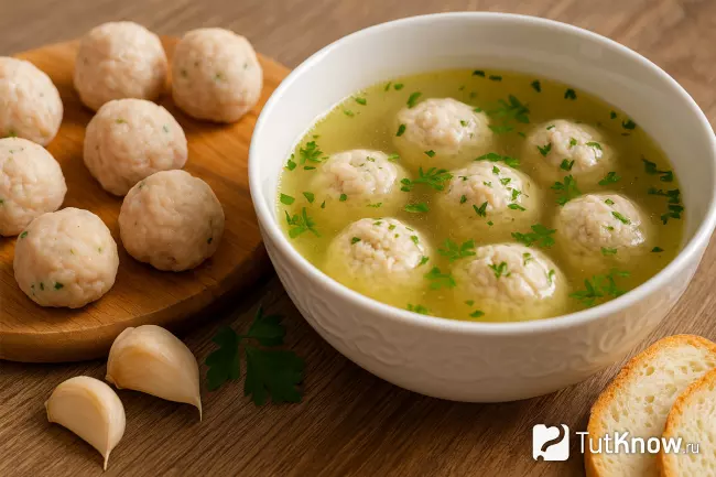 Рецепт нежных куриных фрикаделек для супа