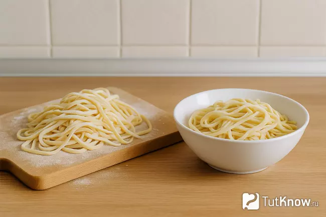 Рецепт тонкой и упругой домашней лапши