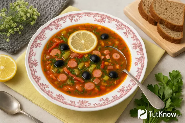 Готовая солянка сборная мясная по-домашнему