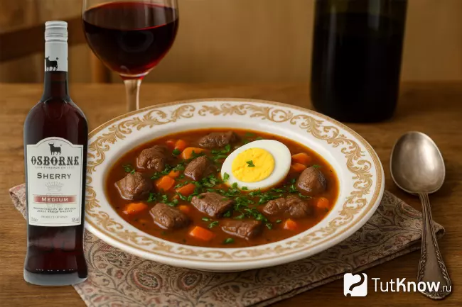 Испанское вино Шерри (Sherry) для фальшивого черепахового супа
