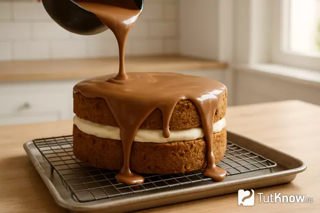 Двухслойный бисквит, покрытый молочным ганашом