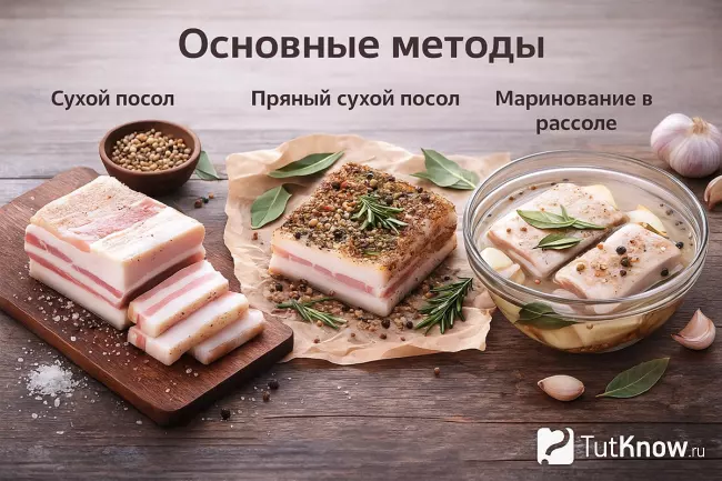 3 способа засолки сала - сухой, пряный сухой и рассол