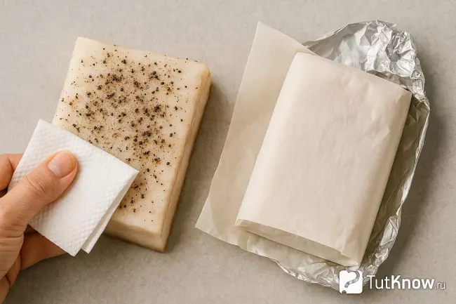 хранение сала в пергаменте в холодильнике