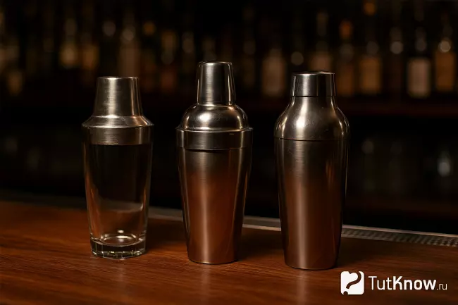 Барный шейкер классический, Cobbler shaker и French shaker