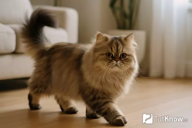 Персидская кошка золотисто-дымчатой окраски