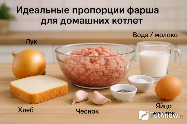 Идеальные пропорции фарша для котлет
