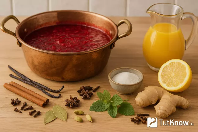 Ароматические добавки для джема с малиной