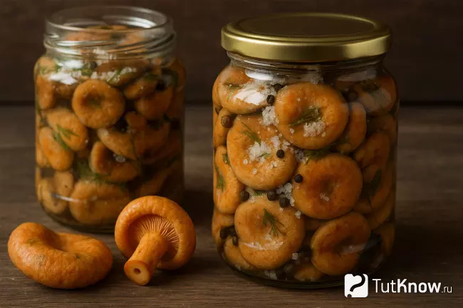 Холодный засол рыжиков в банках, грибы в рассоле
