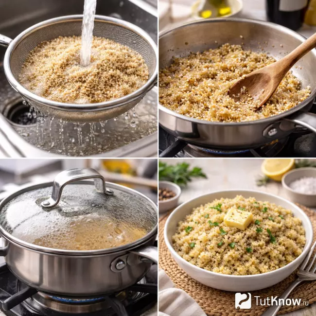 Пошаговое приготовление киноа