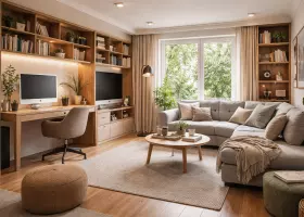 Дизайн гостиной с несколькими функциями — удобные решения