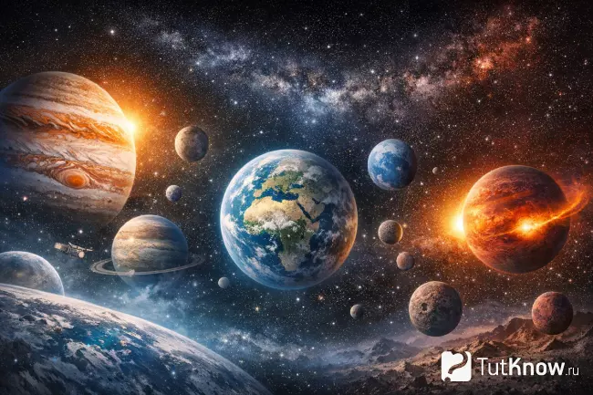 Экзопланеты вокруг далёких звёзд в космосе