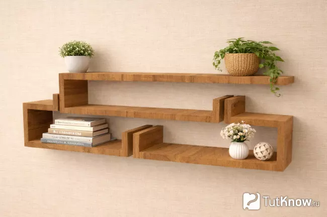 Усиленная полка над рабочим столом