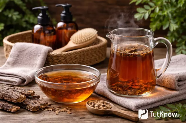 Отвар коры дуба для ополаскивания волос