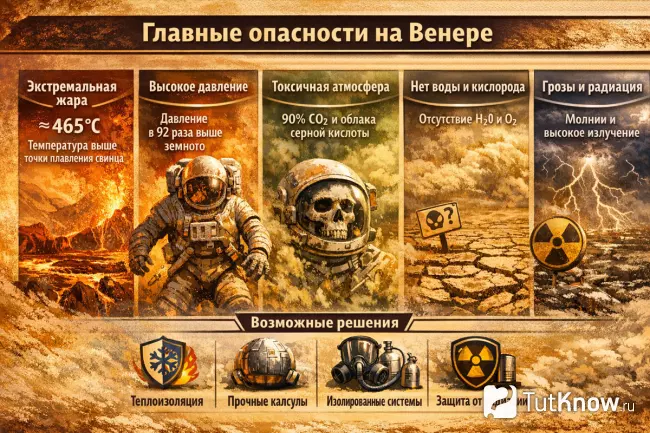 Опасности для человека на Венере