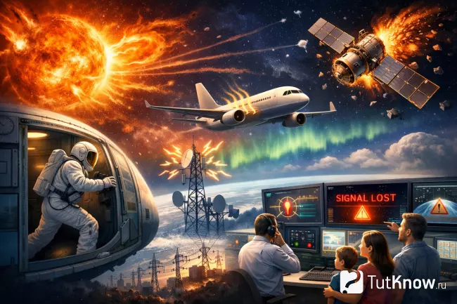 Солнечные вспышки и влияние на человека и технику