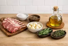 Ингредиенты для каре ягненка запеченное на мангале