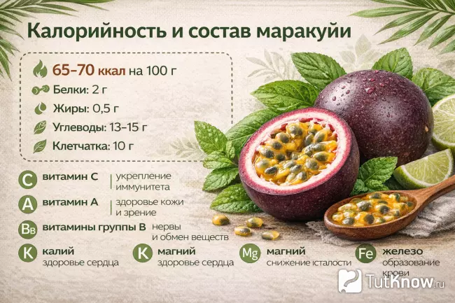 Калорийность и состав маракуйи
