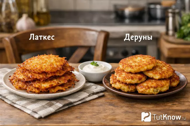 Латкес и деруны — отличие по толщине и подаче