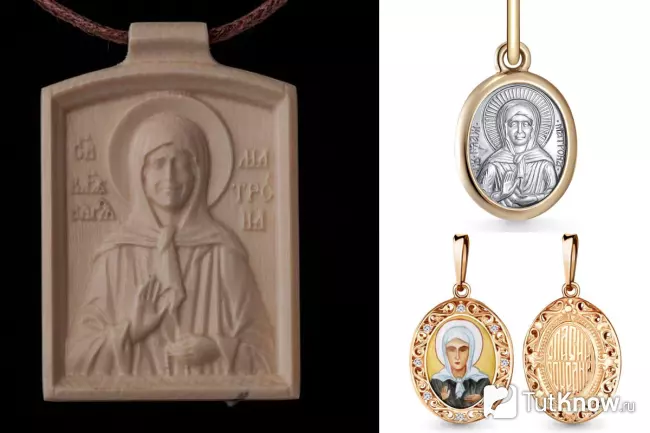 Нательная икона Святая Матрона Московская