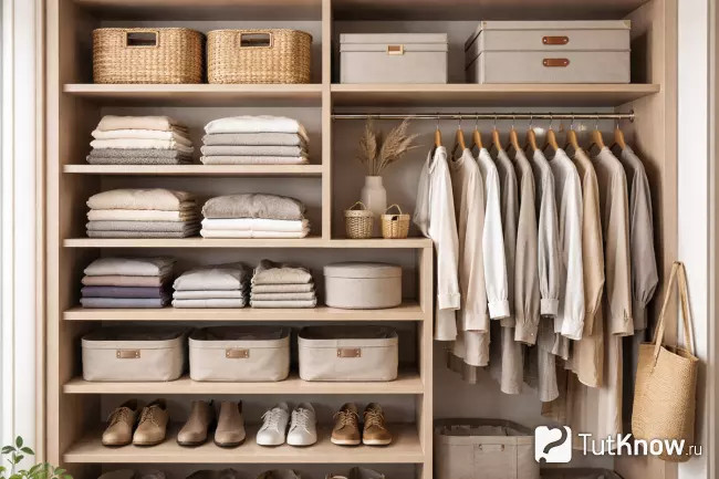 Полки в шкафу — глубина и удобство хранения