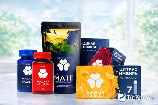 Жидкий каштан линейка продукции