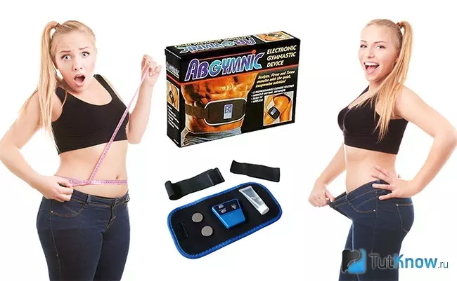 Результат от применения пояса Ab Gymnic