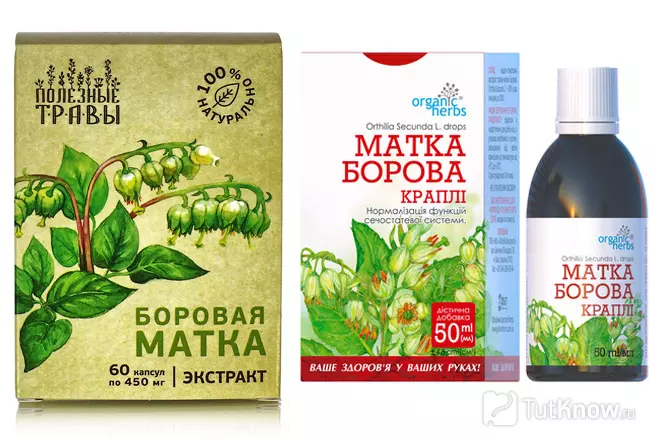 Экстракт и капли боровой матки